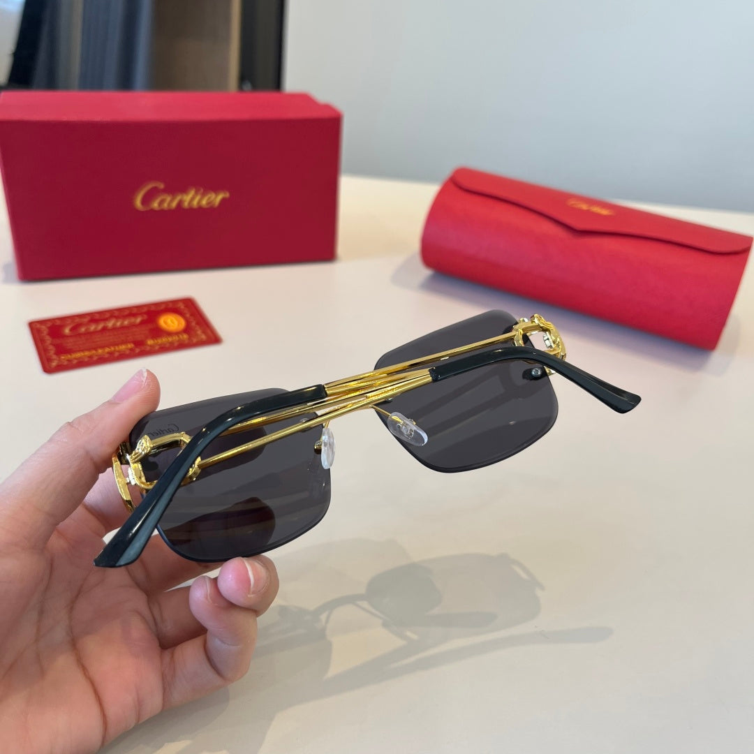Cartier Lightweight Metal Rimless Red Lens Sunglasses for Men & Women - 465803 - detail image 5