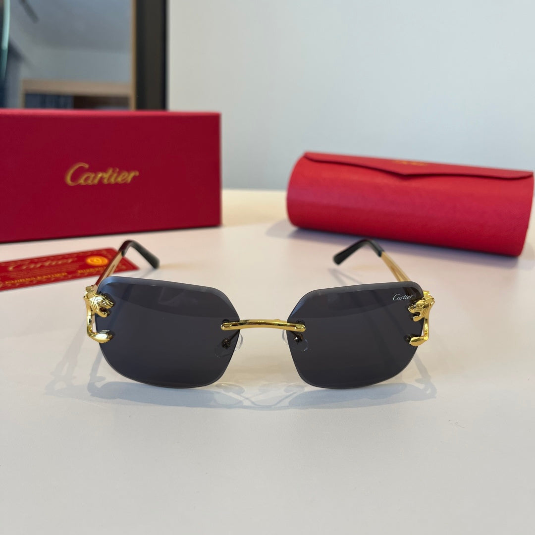 Cartier Lightweight Metal Rimless Red Lens Sunglasses for Men & Women - 449513 - detail image 2