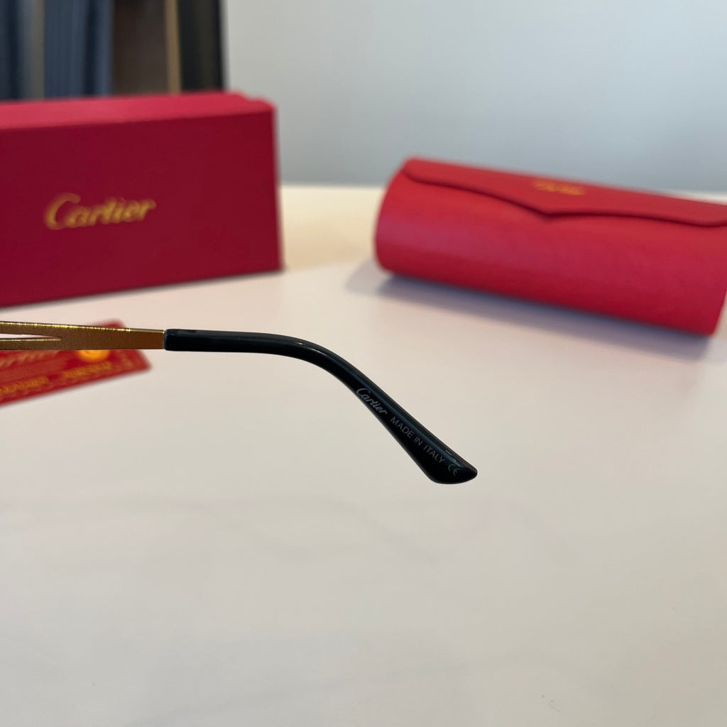 Cartier Lightweight Metal Rimless Red Lens Sunglasses for Men & Women - 465803 - detail image 4