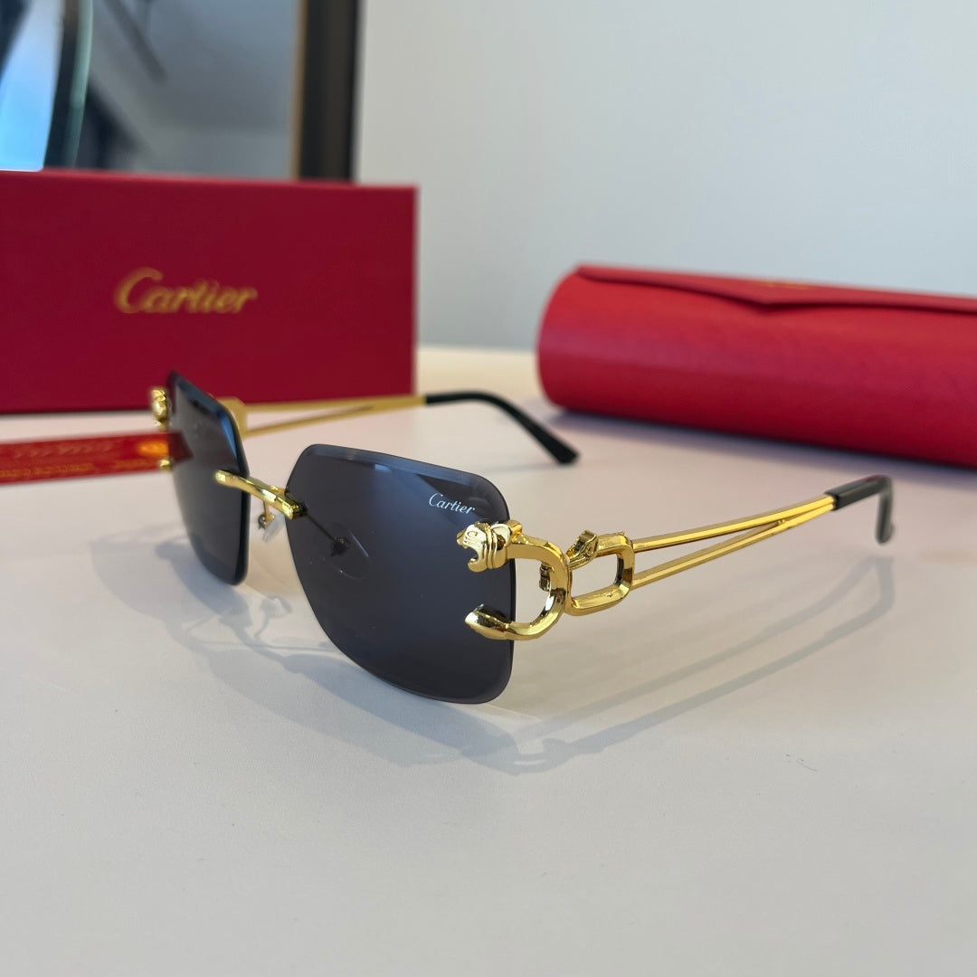 Cartier Lightweight Metal Rimless Red Lens Sunglasses for Men & Women - 465803 - detail image 3