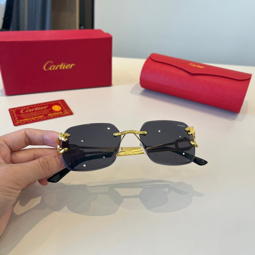 Cartier Lightweight Metal Rimless Red Lens Sunglasses for Men & Women - 465803 - detail image 7