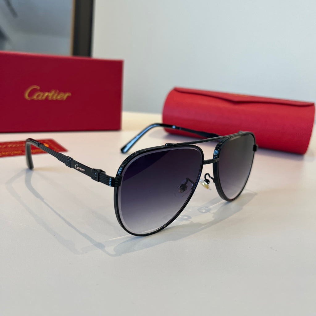 Cartier Lightweight Metal Rimless Silver Lens Sunglasses for Men & Wo - 449505