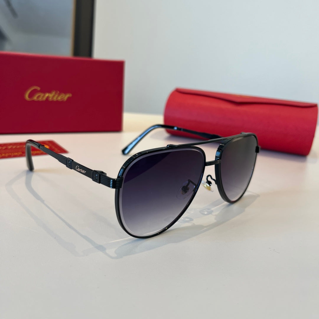 Cartier Lightweight Metal Rimless Silver Lens Sunglasses for Men & Wo - 449505