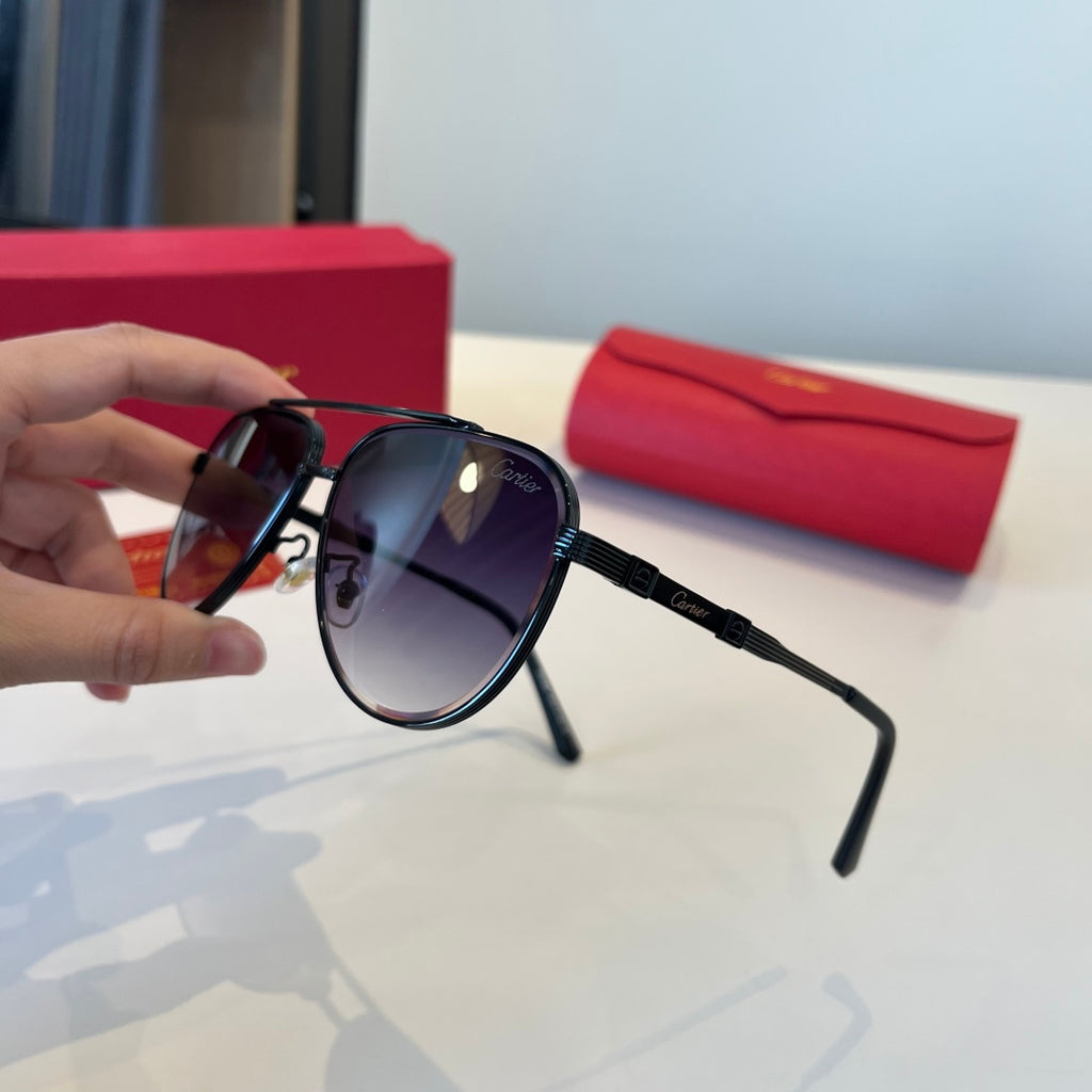 Cartier Lightweight Metal Rimless Silver Lens Sunglasses for Men & Wo - 465805 - detail image 4