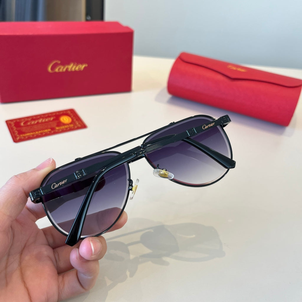 Cartier Lightweight Metal Rimless Silver Lens Sunglasses for Men & Wo - 465805 - detail image 7