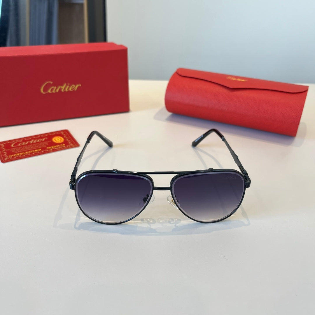 Cartier Lightweight Metal Rimless Silver Lens Sunglasses for Men & Wo - 465805 - detail image 2