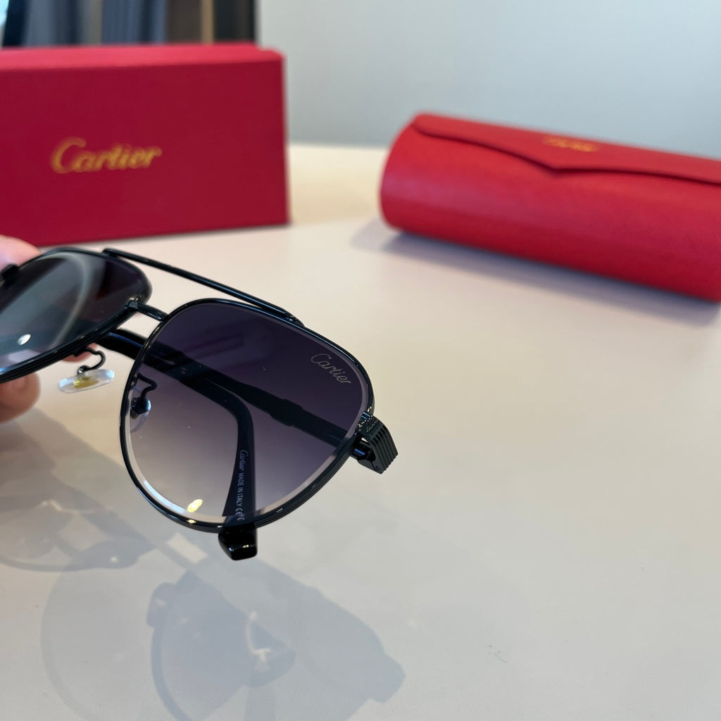 Cartier Lightweight Metal Rimless Silver Lens Sunglasses for Men & Wo - 465805 - detail image 9