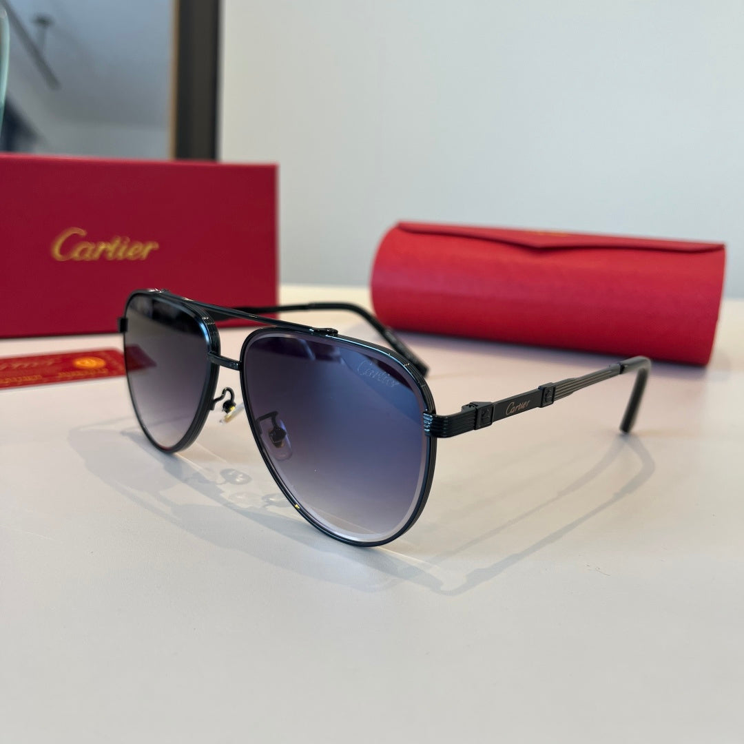 Cartier Lightweight Metal Rimless Silver Lens Sunglasses for Men & Wo - 465805 - detail image 3