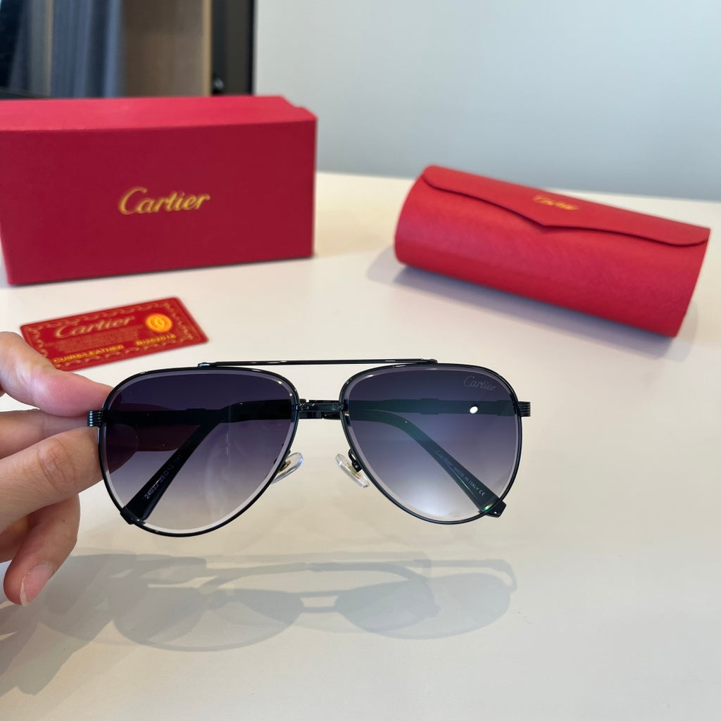 Cartier Lightweight Metal Rimless Silver Lens Sunglasses for Men & Wo - 465805 - detail image 10