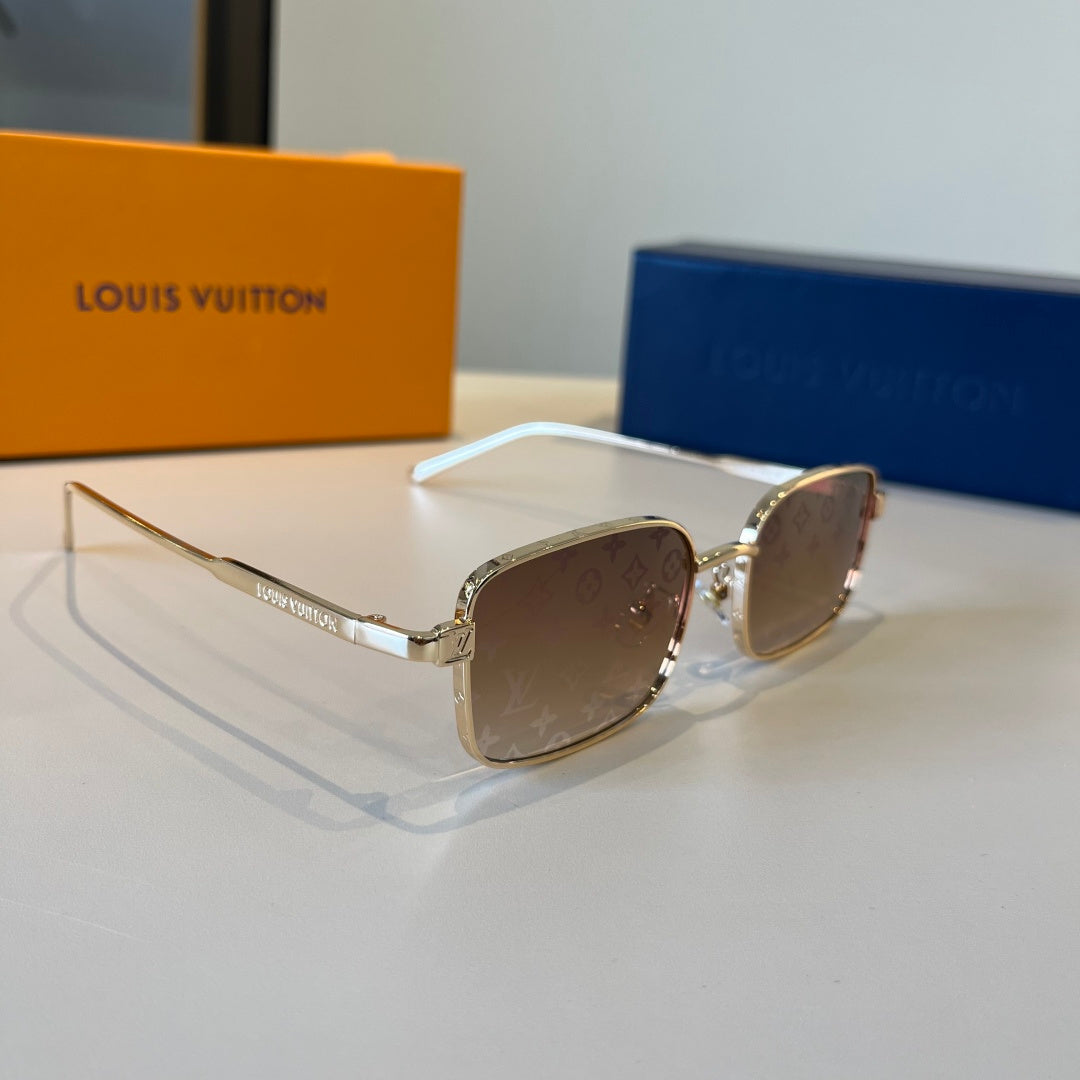 Louis Vuitton Metal Fashion Brown Lens Sunglasses for Men & Women - 486282