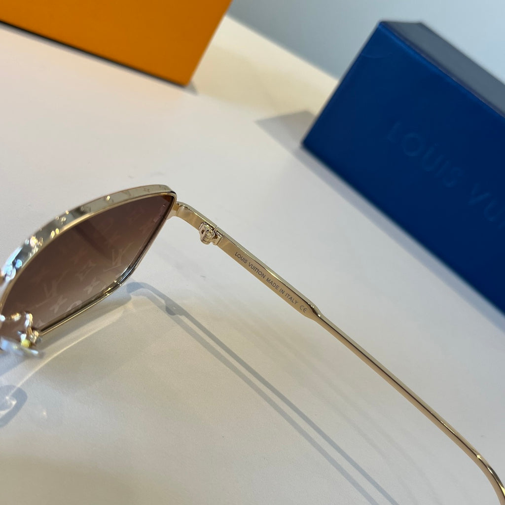 Louis Vuitton Metal Fashion Brown Lens Sunglasses for Men & Women - 486282 - detail image 4