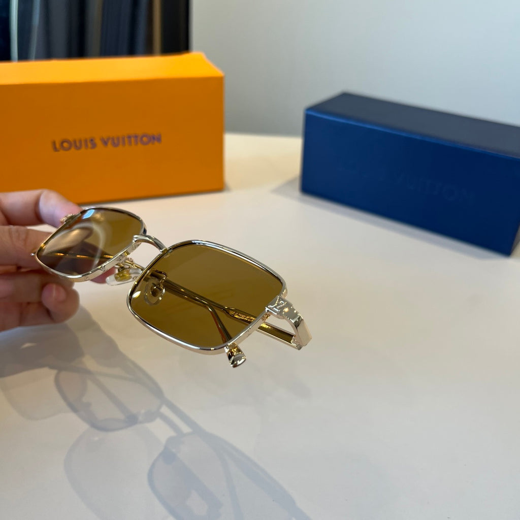 Louis Vuitton Metal Fashion Brown Lens Sunglasses for Men & Women - detail image 8