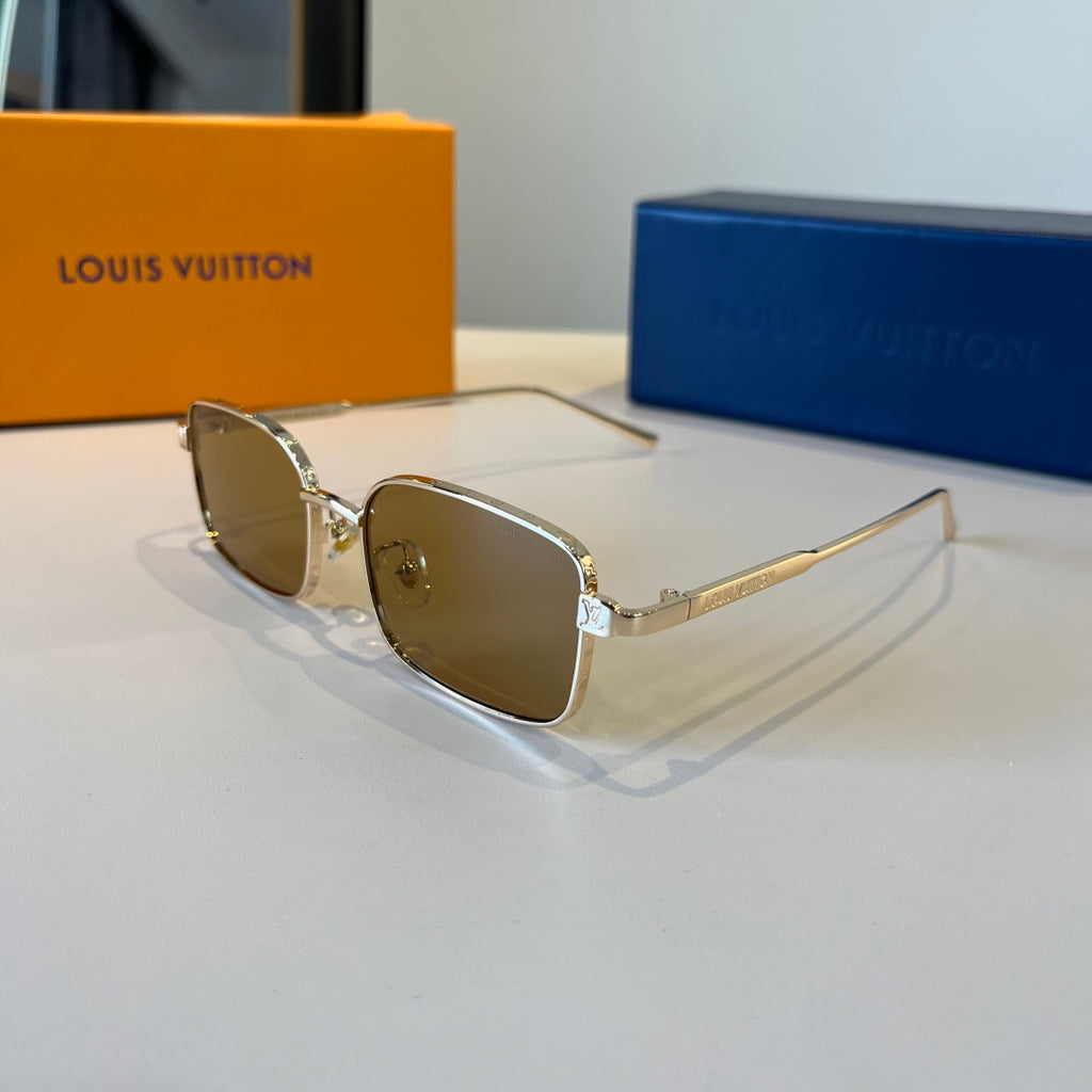 Louis Vuitton Metal Fashion Brown Lens Sunglasses for Men & Women - detail image 3