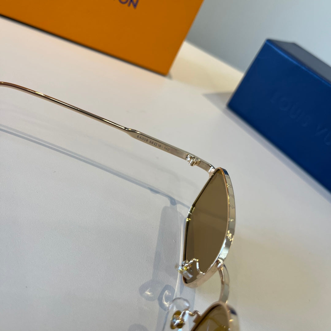 Louis Vuitton Metal Fashion Brown Lens Sunglasses for Men & Women - detail image 5