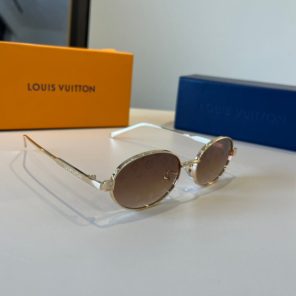 Louis Vuitton Metal Fashion Brown Lens Sunglasses for Men & Women - 486159