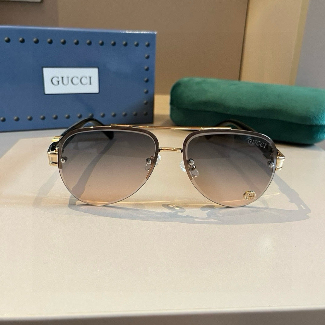 Gucci Metal Aviator Gold Lens Sunglasses for Men & Women - 464974 - detail image 8