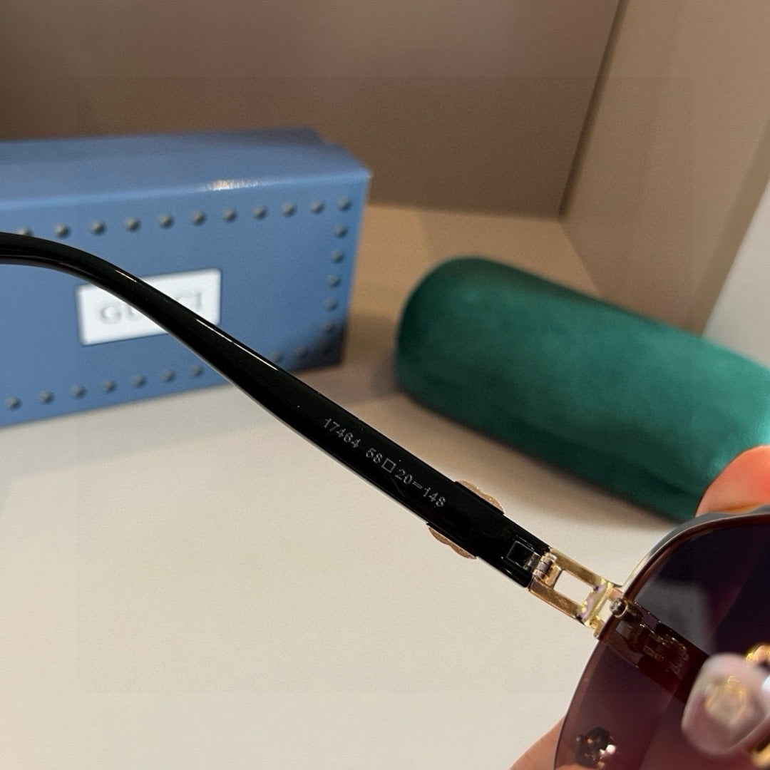Gucci Metal Aviator Brown Lens Sunglasses for Men & Women - 464975 - detail image 9