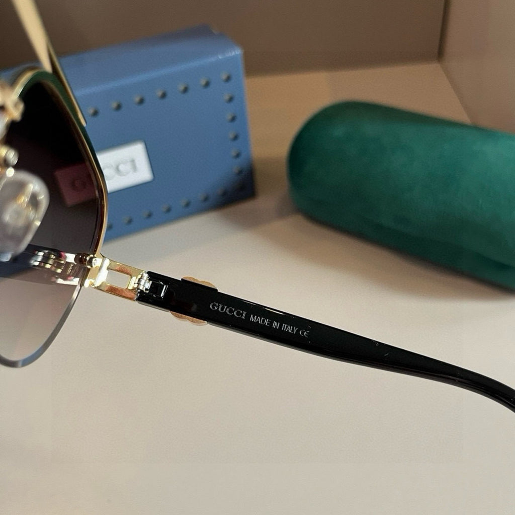 Gucci Metal Aviator Brown Lens Sunglasses for Men & Women - 464975 - detail image 8