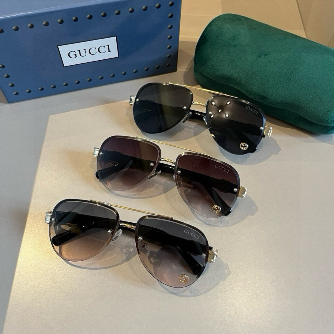 Gucci Metal Aviator Brown Lens Sunglasses for Men & Women - 464975 - detail image 10