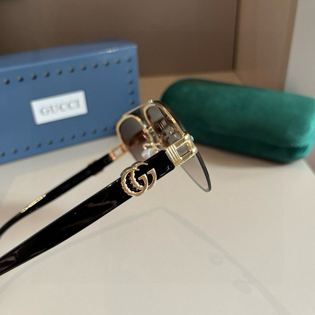 Gucci Metal Aviator Brown Lens Sunglasses for Men & Women - 464975 - detail image 2
