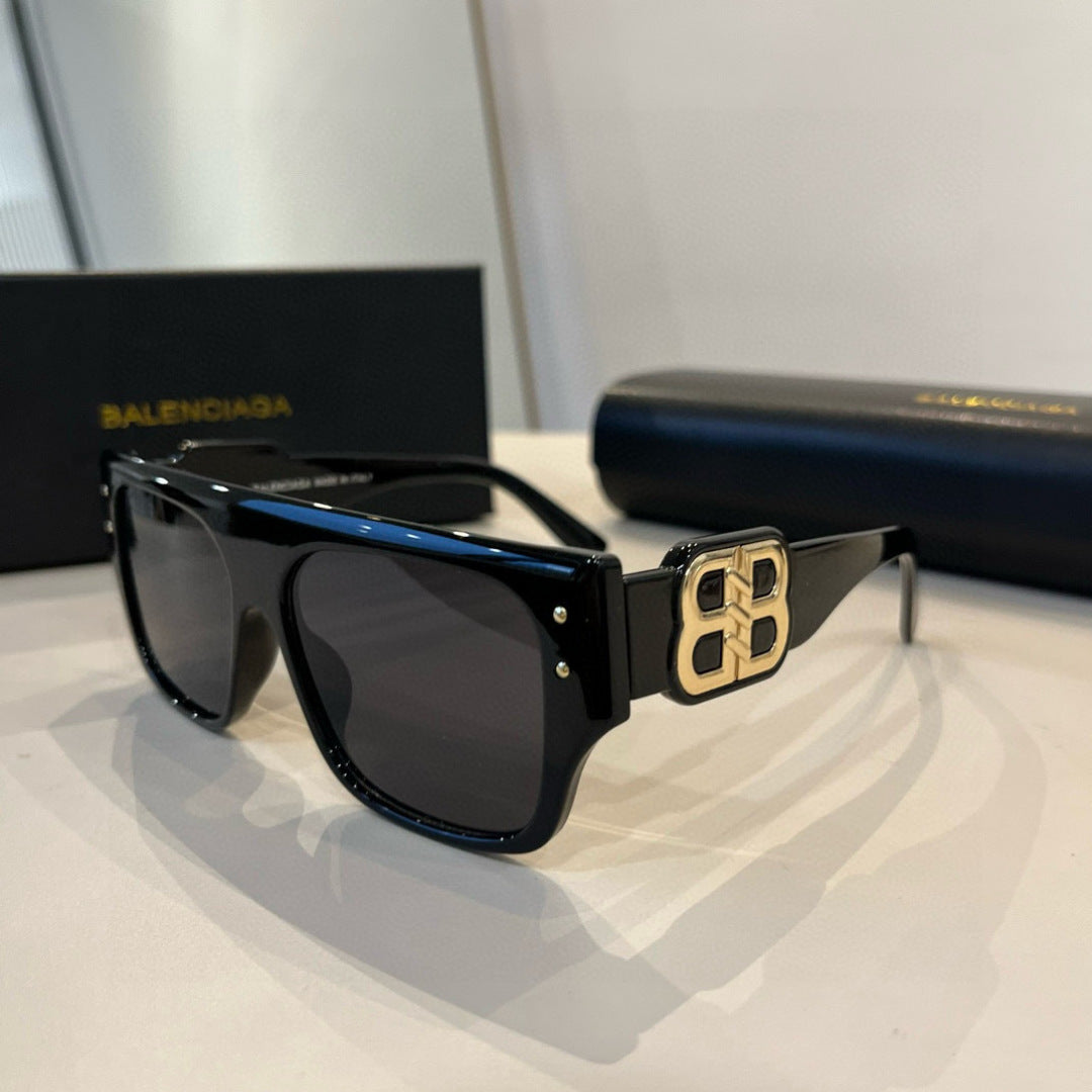 Balenciaga Rectangular Black Lens Sunglasses for Men & Women - 358643 - detail image 3