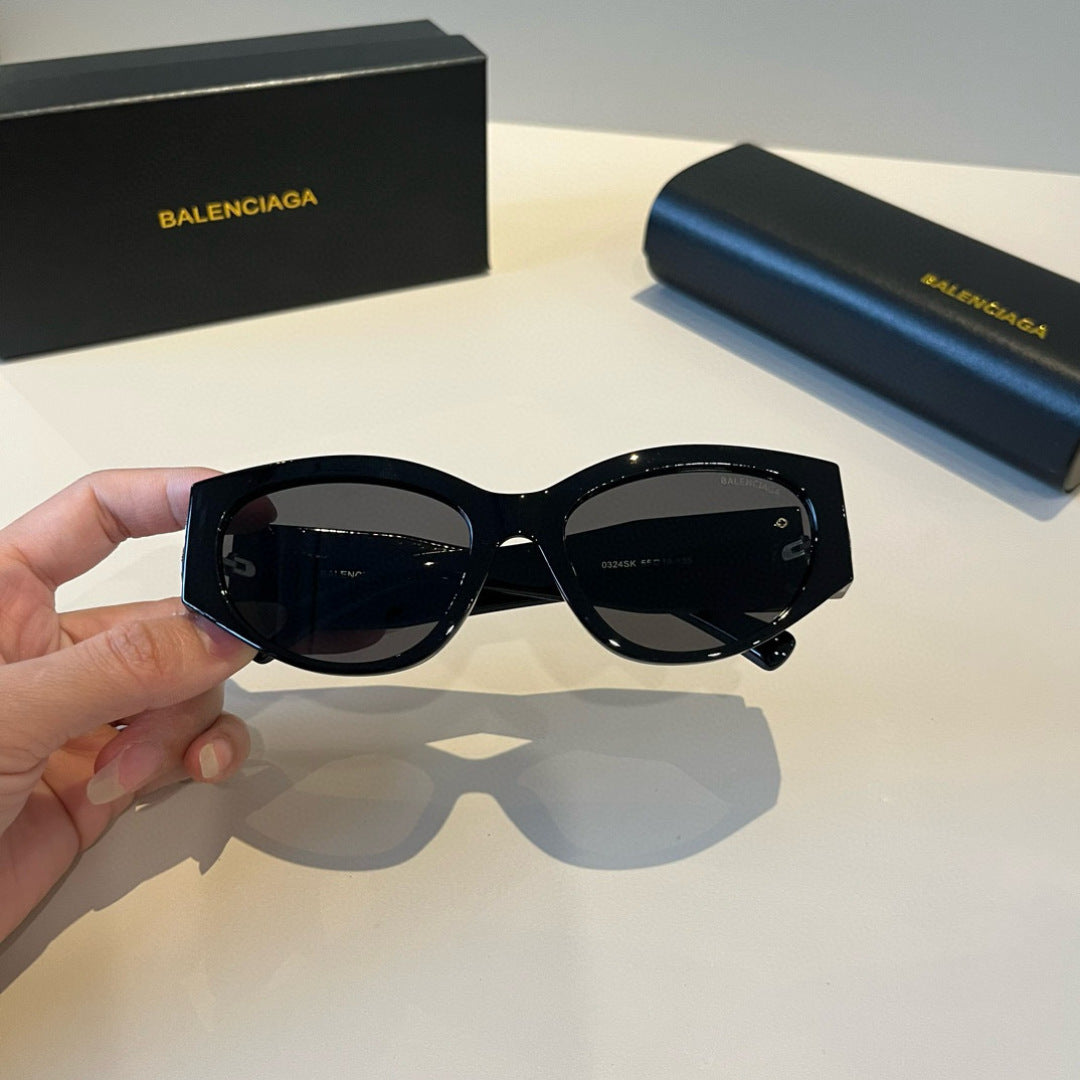 Balenciaga Rectangular Black Lens Sunglasses for Men & Women - detail image 8