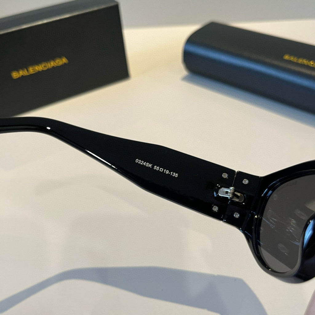 Balenciaga Rectangular Black Lens Sunglasses for Men & Women - detail image 10