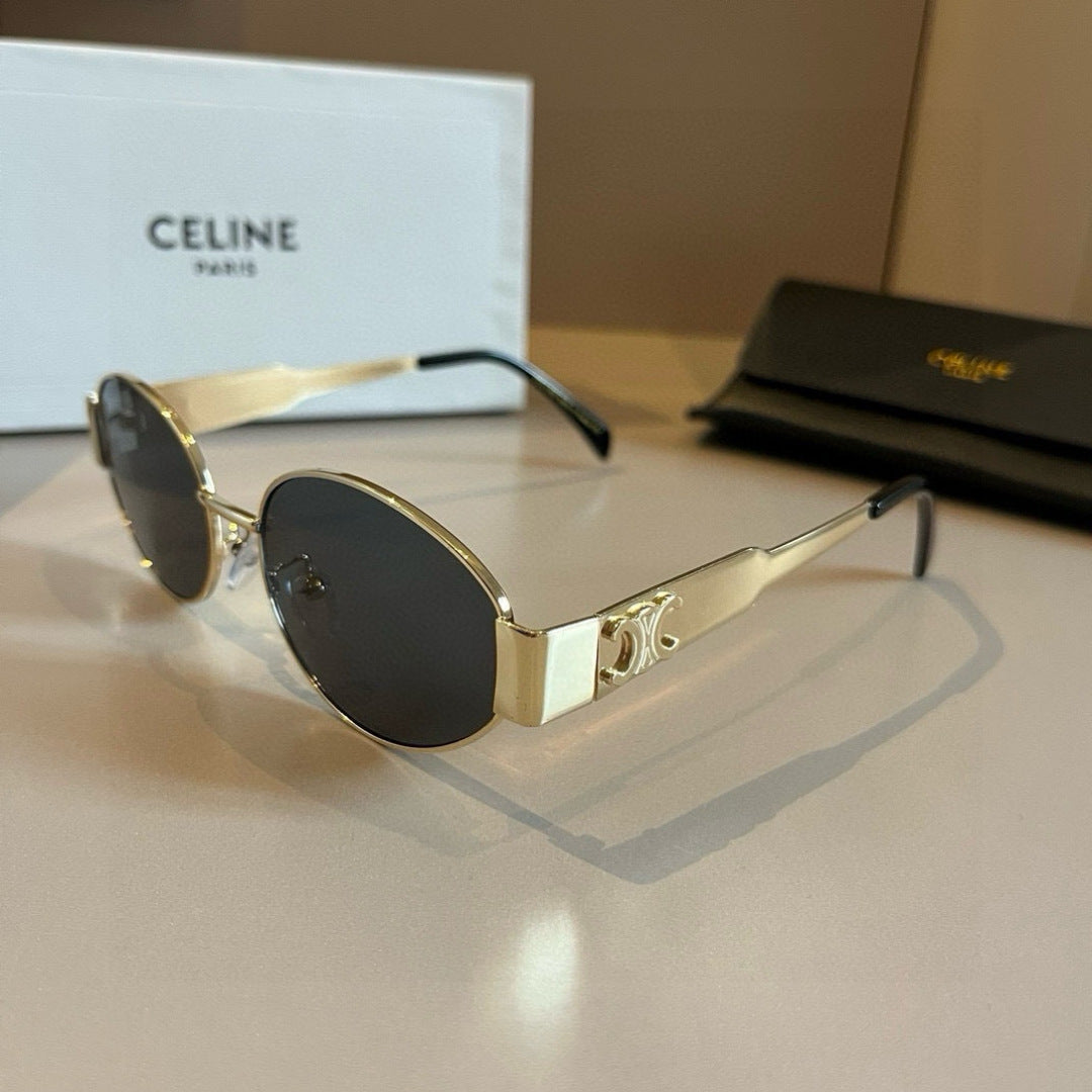 Celine Cat-Eye Gold Lens Sunglasses for Men & Women - 465498 - detail image 2