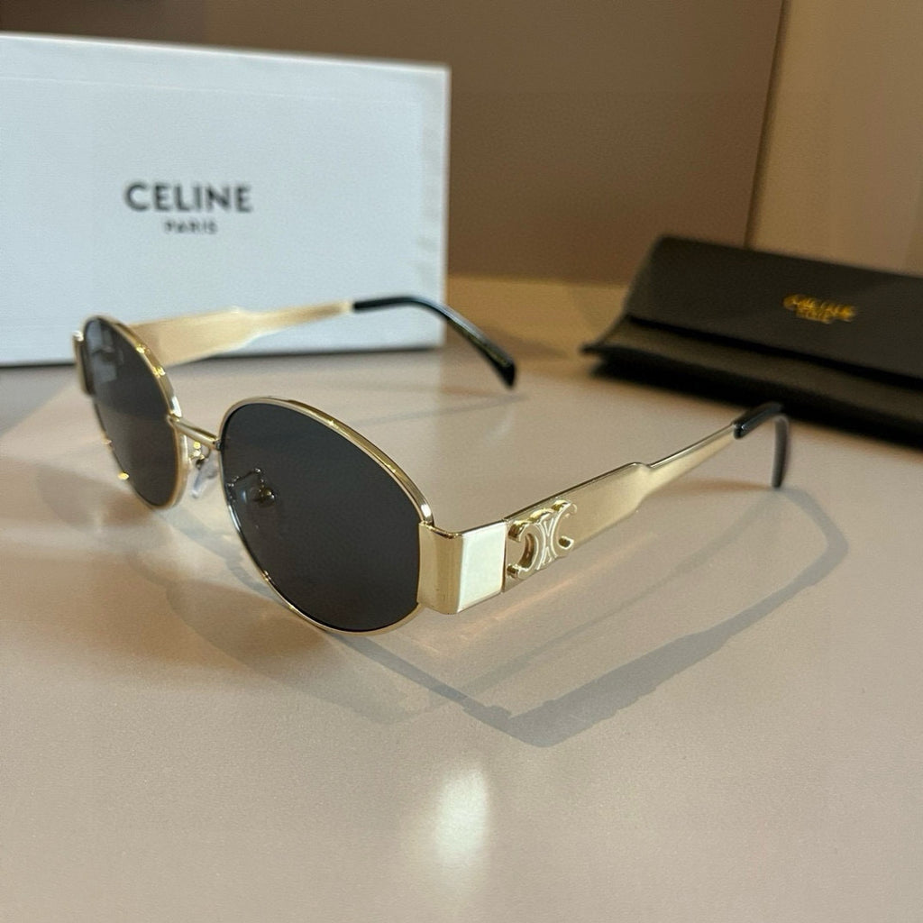 Celine Cat-Eye Gold Lens Sunglasses for Men & Women - 415630 - detail image 2