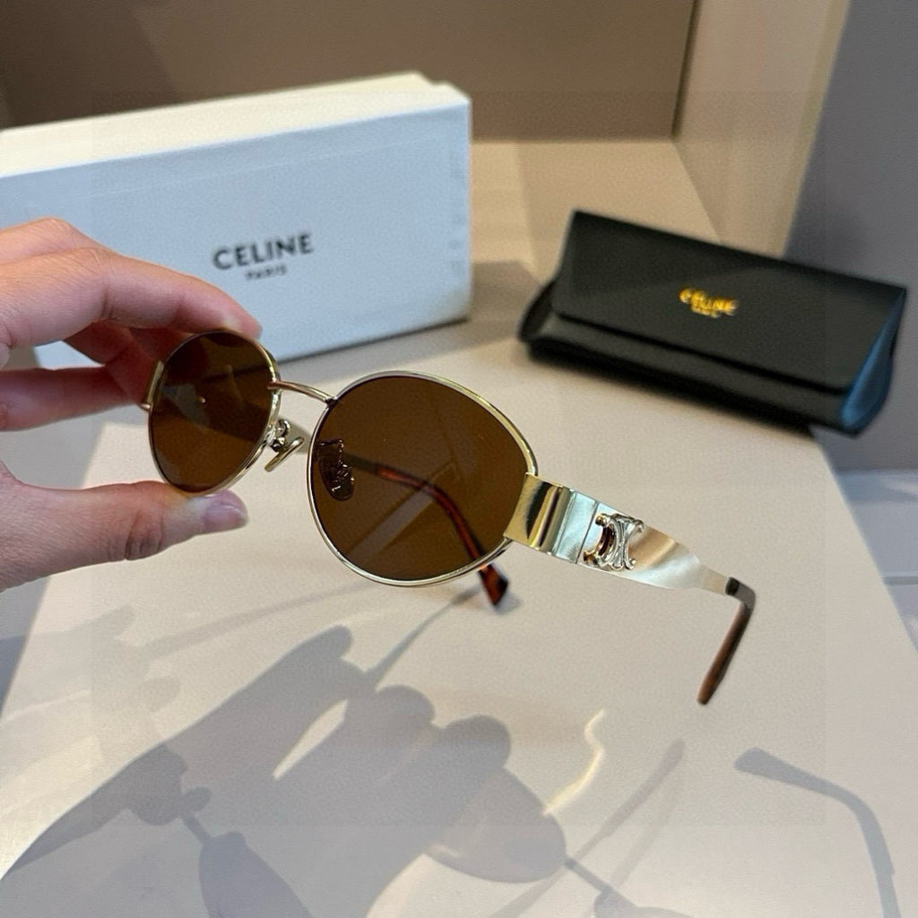 Celine Cat-Eye Gold Lens Sunglasses for Men & Women - detail image 3