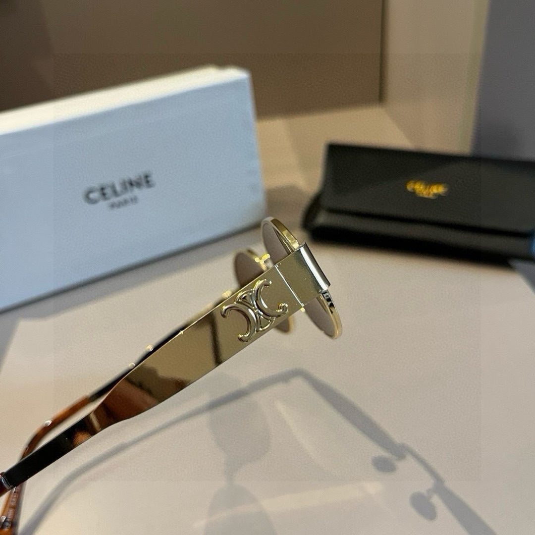 Celine Cat-Eye Gold Lens Sunglasses for Men & Women - detail image 4