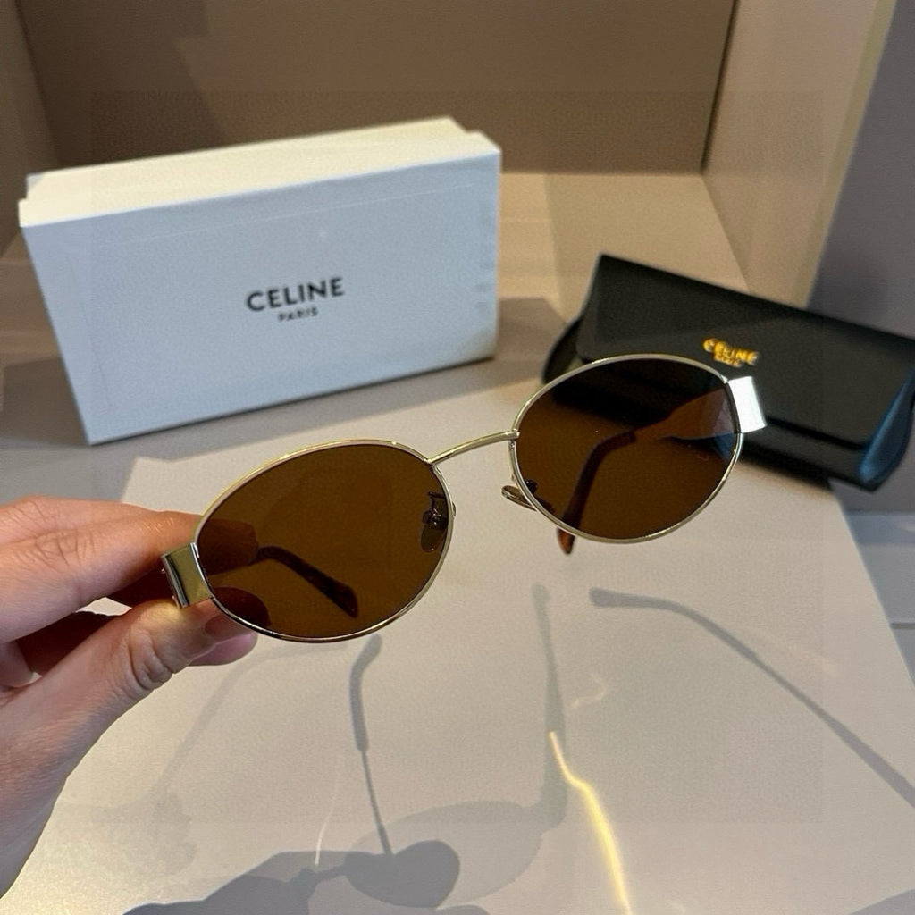 Celine Cat-Eye Gold Lens Sunglasses for Men & Women - 486955 - detail image 7
