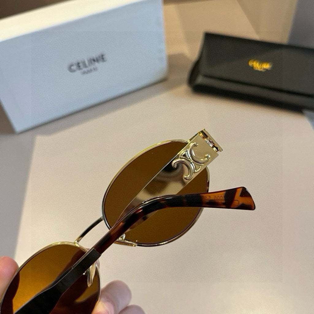 Celine Cat-Eye Gold Lens Sunglasses for Men & Women - detail image 6