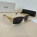 Celine Metal Fashion Silver Lens Sunglasses for Men & Women