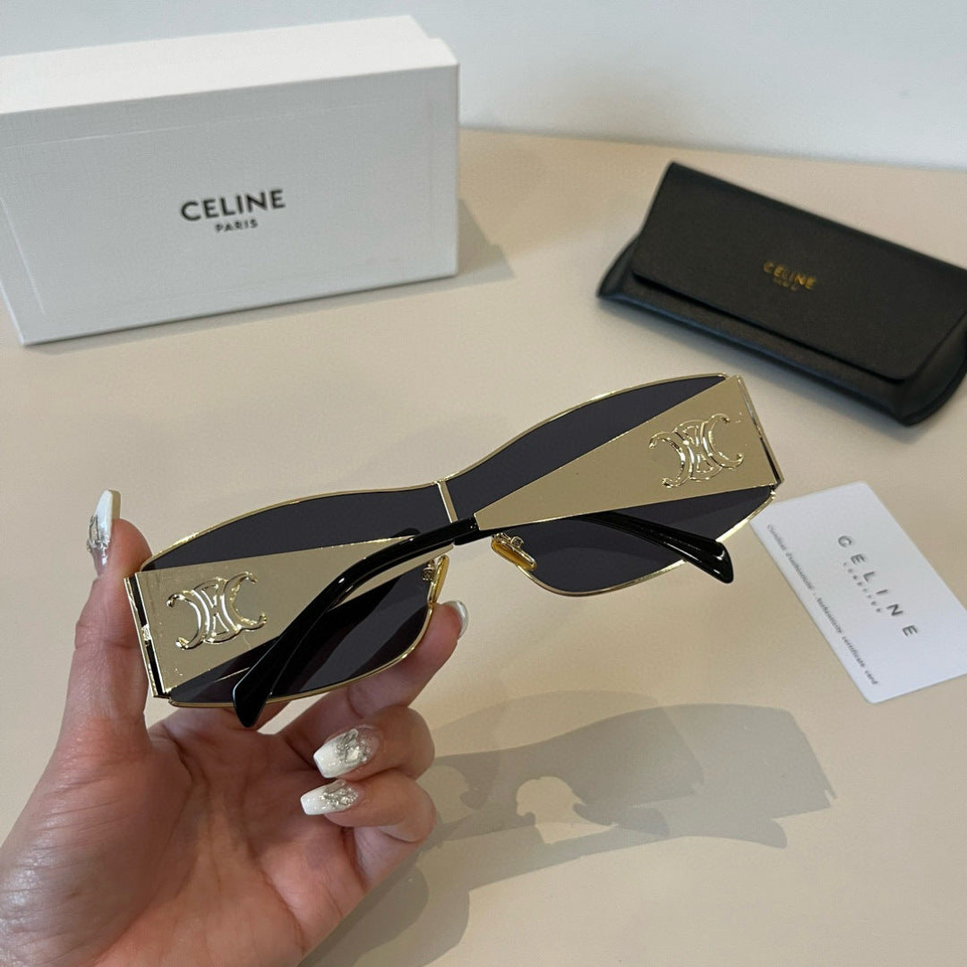 Celine Metal Fashion Silver Lens Sunglasses for Men & Women - detail image 8