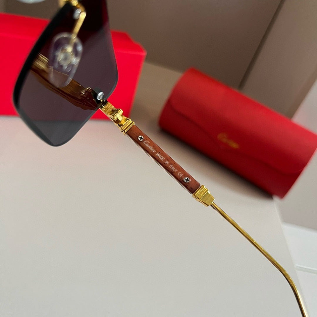 Cartier Lightweight Metal Rimless Silver Lens Sunglasses for Men & Wo - 487295 - detail image 9