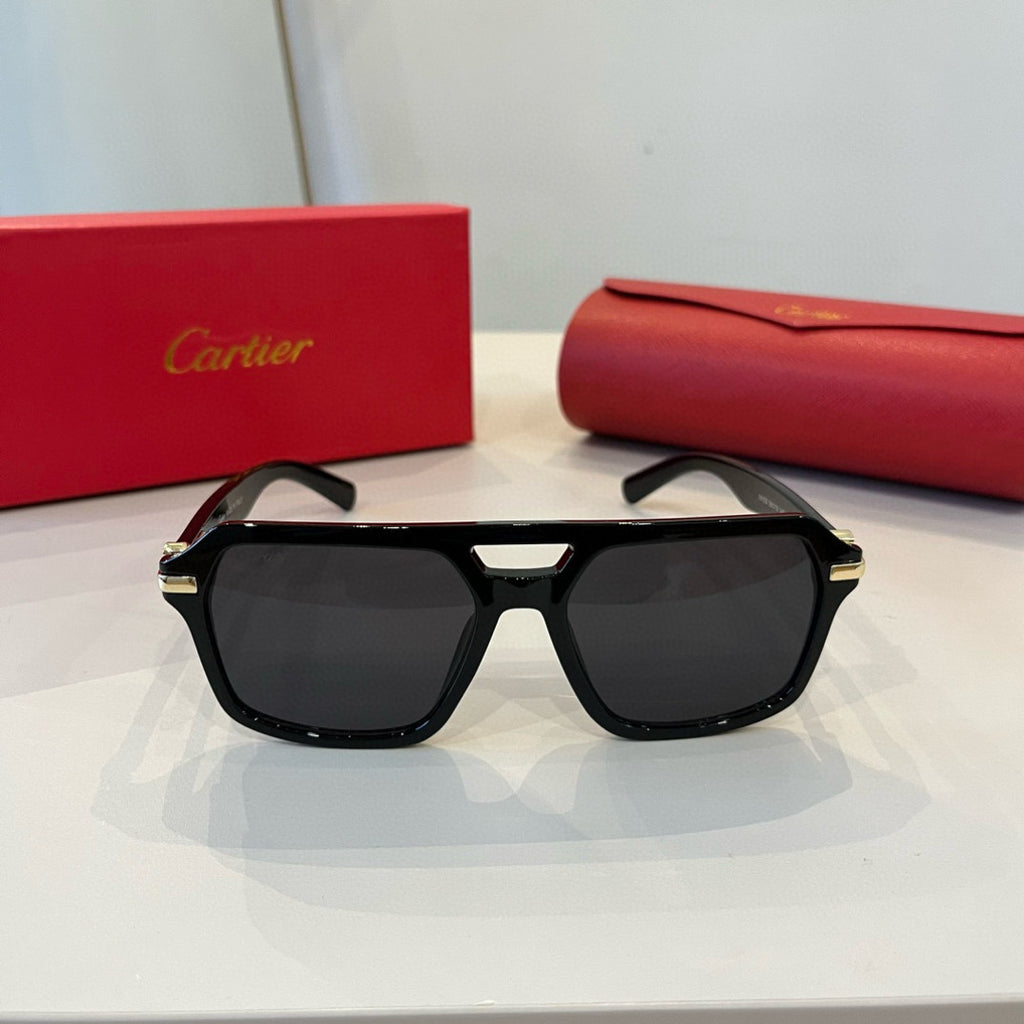 Cartier Aviator Black Lens Sunglasses for Men - detail image 2