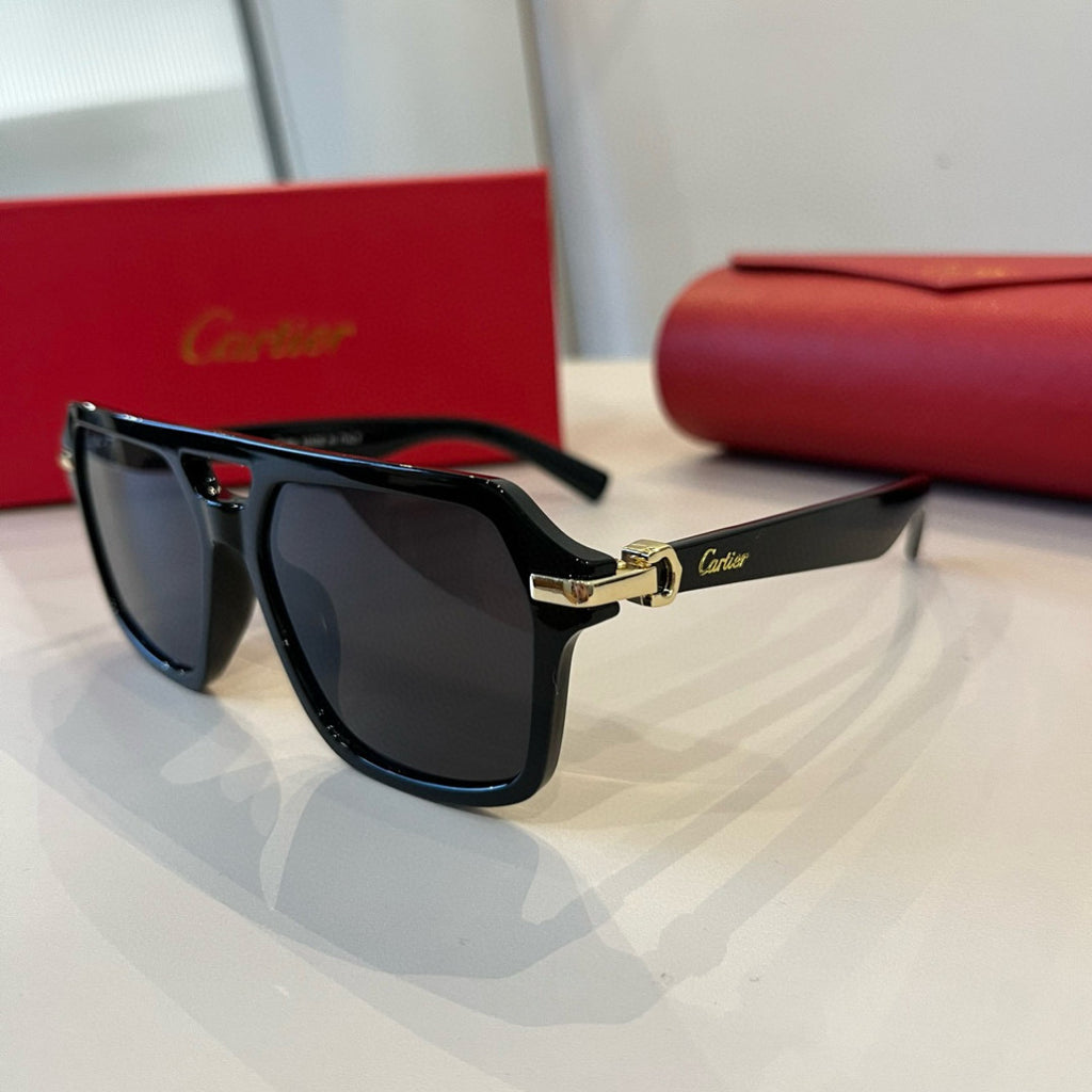 Cartier Aviator Black Lens Sunglasses for Men - detail image 3