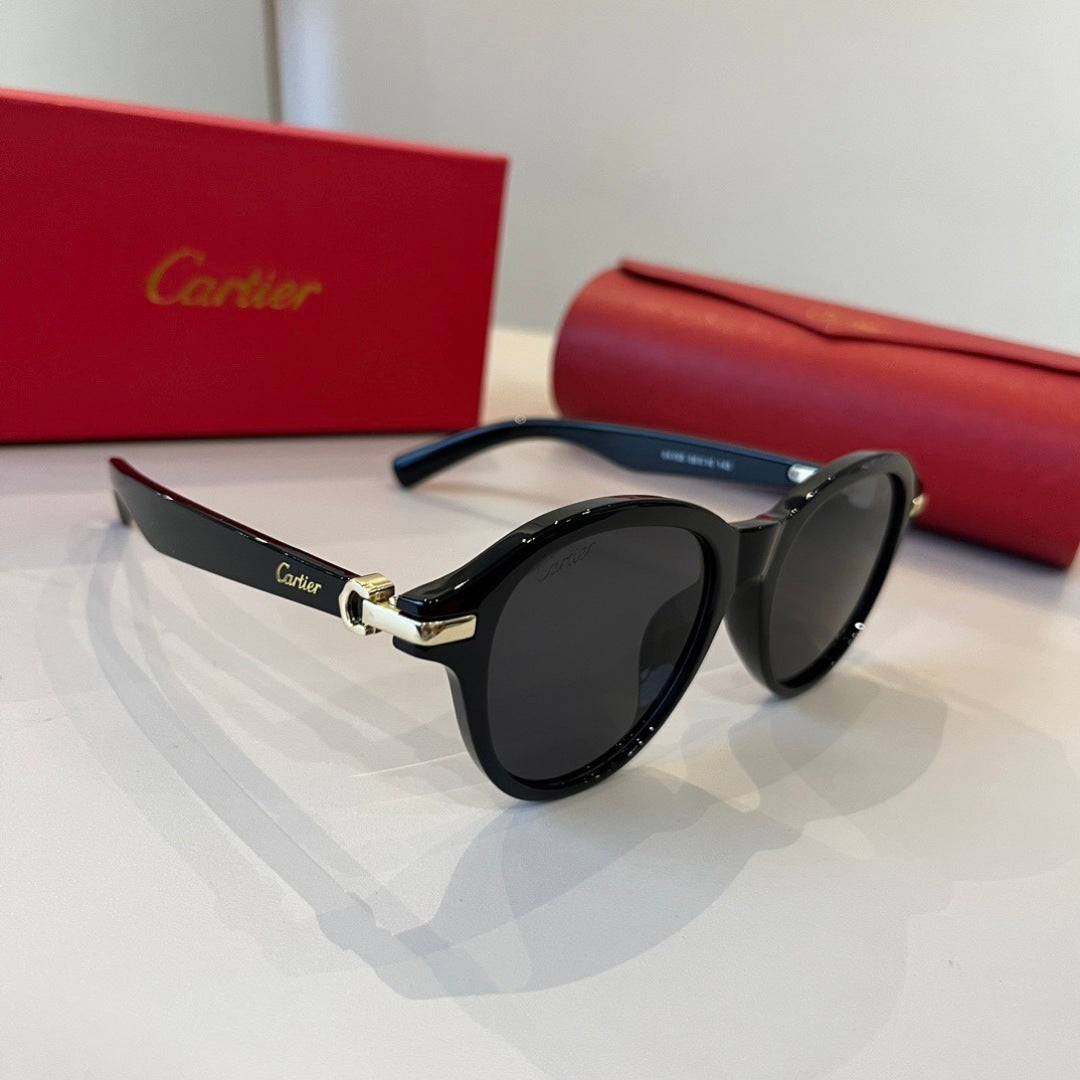 Cartier Lightweight Metal Rimless Black Lens Sunglasses for Men & Wom - 487297