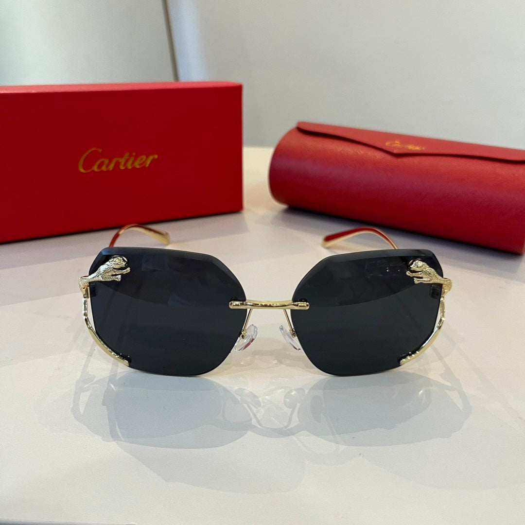 Cartier Lightweight Metal Rimless Silver Lens Sunglasses for Men & Wo - 487300 - detail image 2