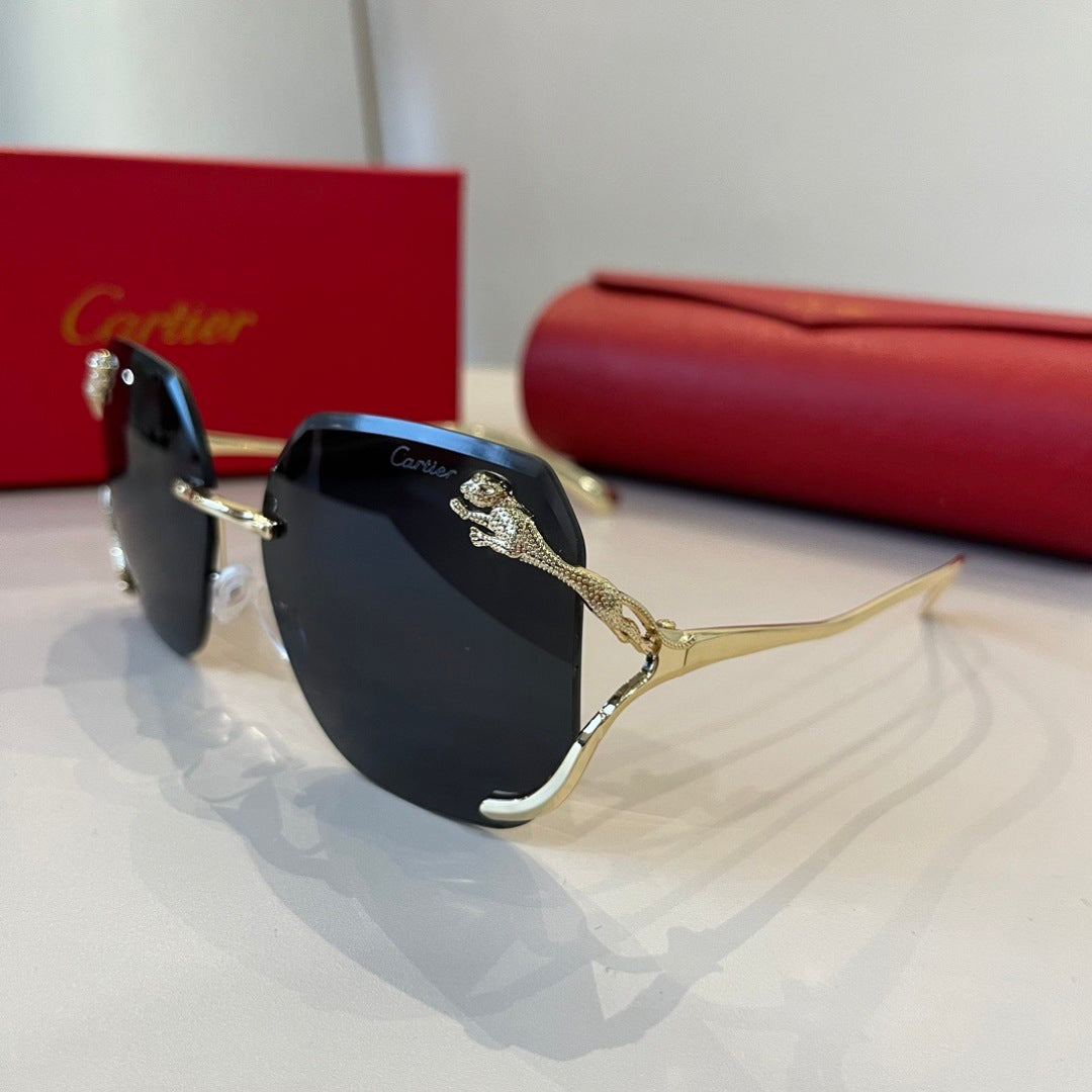 Cartier Lightweight Metal Rimless Silver Lens Sunglasses for Men & Wo - 487300 - detail image 3