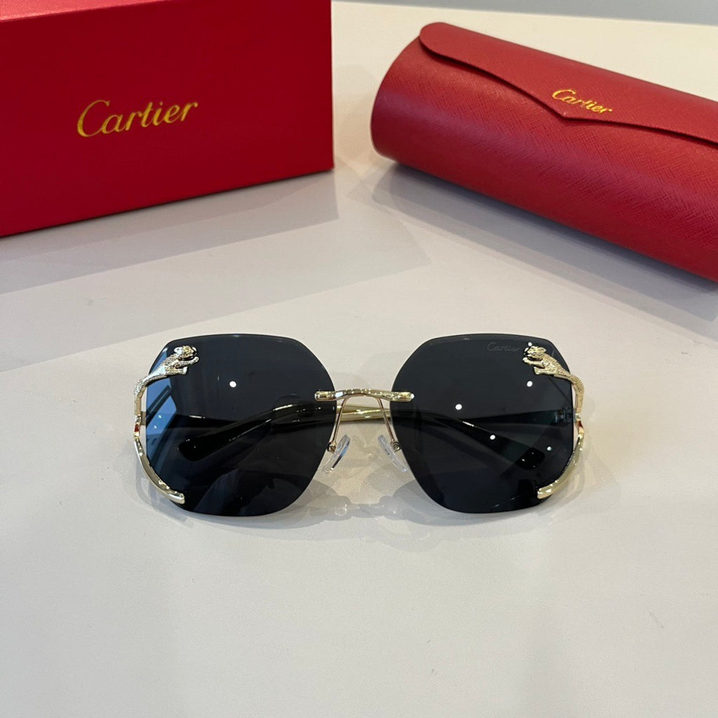 Cartier Lightweight Metal Rimless Silver Lens Sunglasses for Men & Wo - 487300 - detail image 5