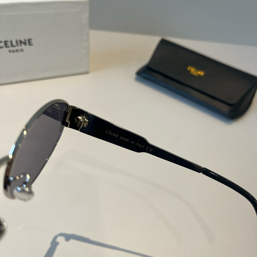 Celine Cat-Eye Silver Lens Sunglasses for Men & Women - 358310 - detail image 7