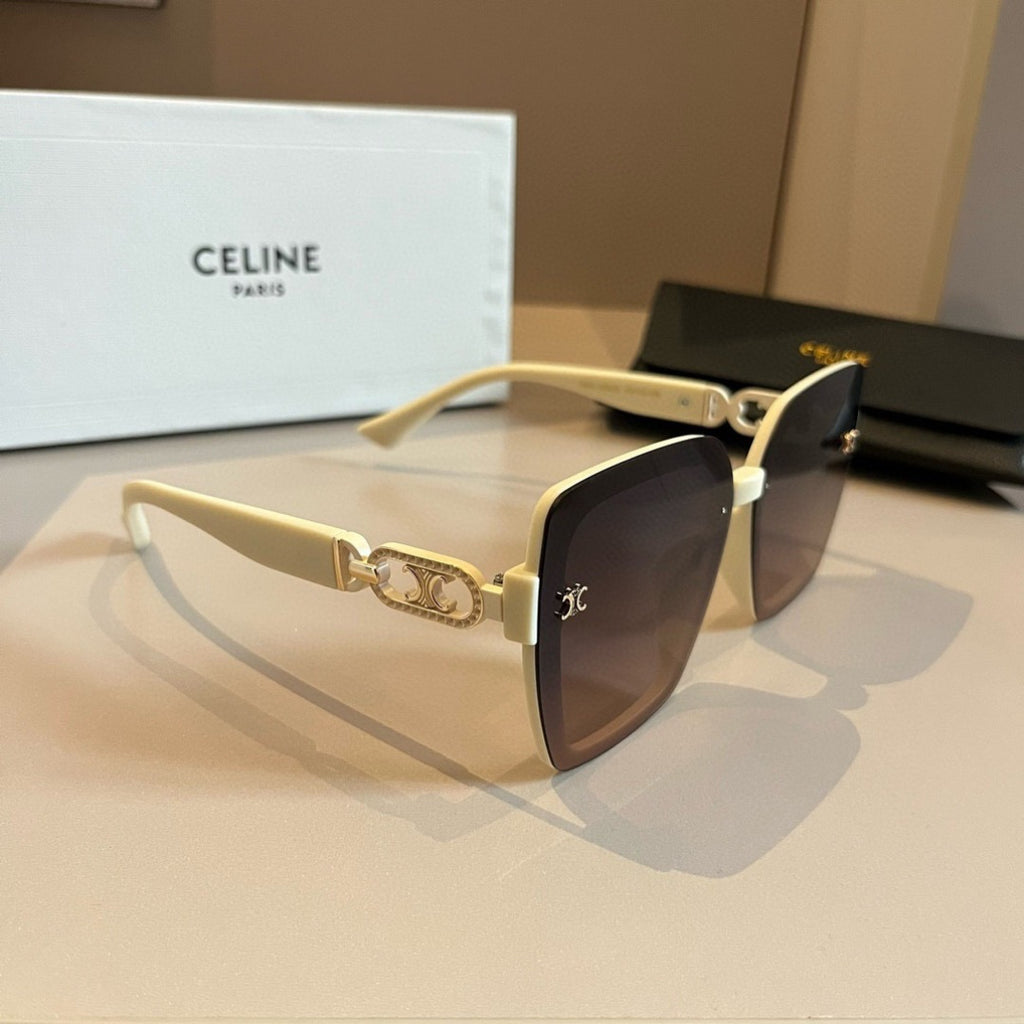 Celine Metal Fashion Gold Lens Sunglasses for Men & Women
