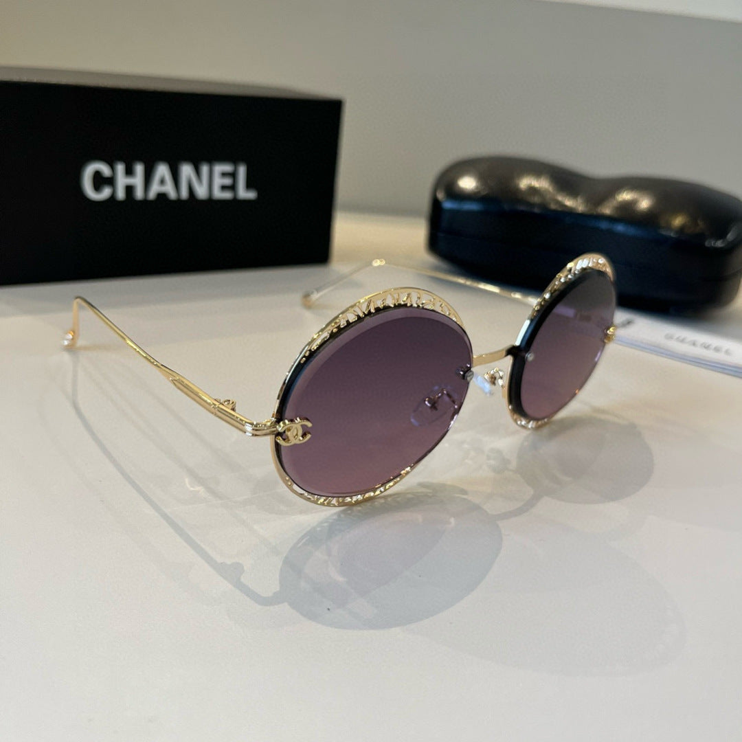 Chanel Fashion Purple Lens Sunglasses for Men & Women - 448953