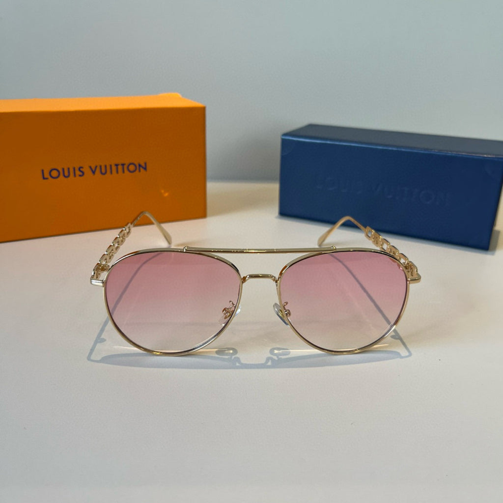 Louis Vuitton Metal Aviator Brown Lens Sunglasses for Men & Women - 464729 - detail image 2