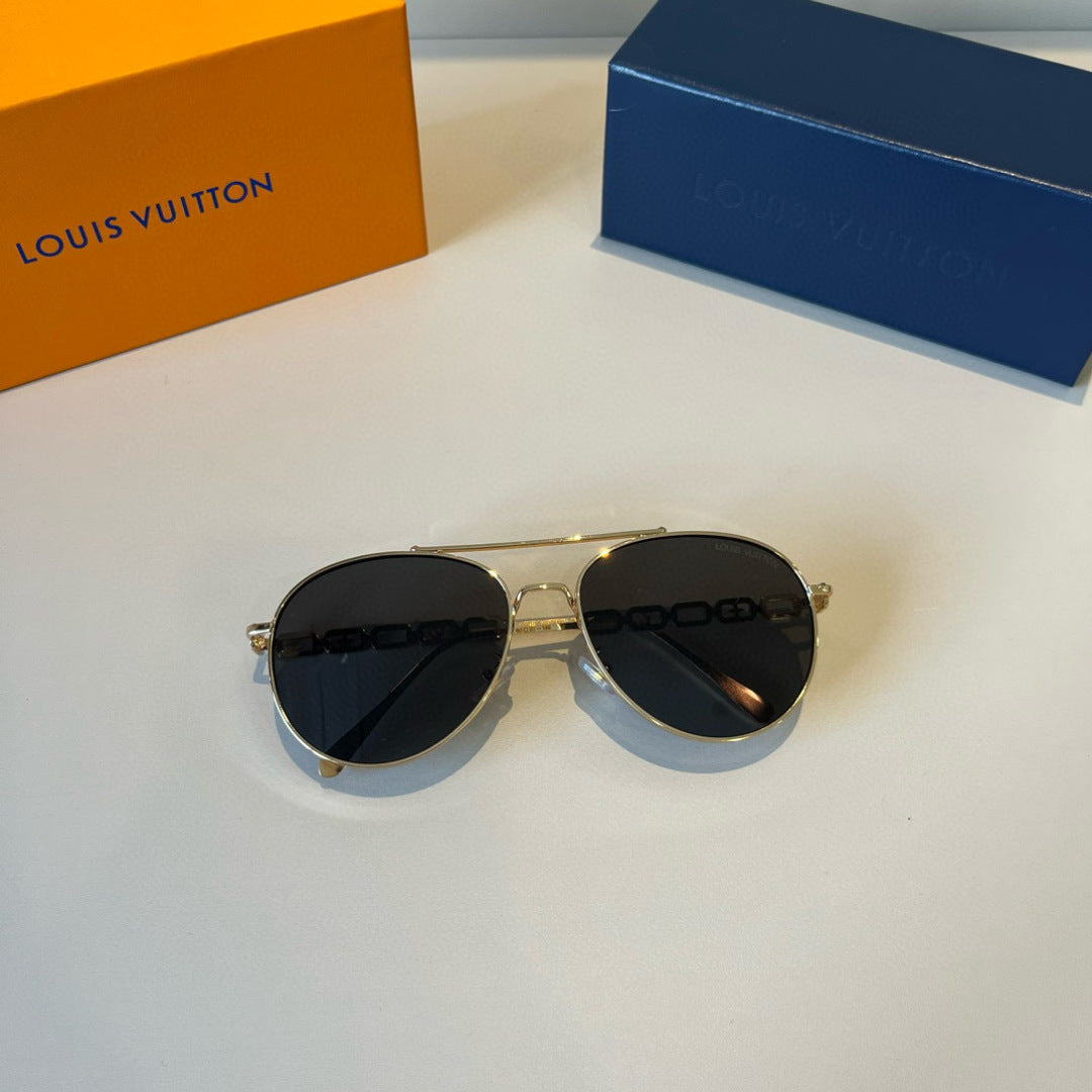 Louis Vuitton Metal Aviator Gold Lens Sunglasses for Men & Women - 464730 - detail image 5