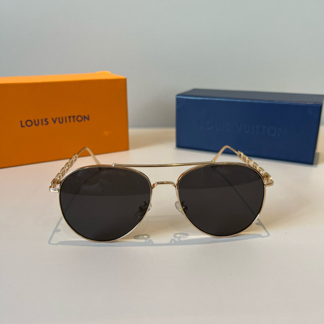 Louis Vuitton Metal Aviator Gold Lens Sunglasses for Men & Women - 464730 - detail image 2