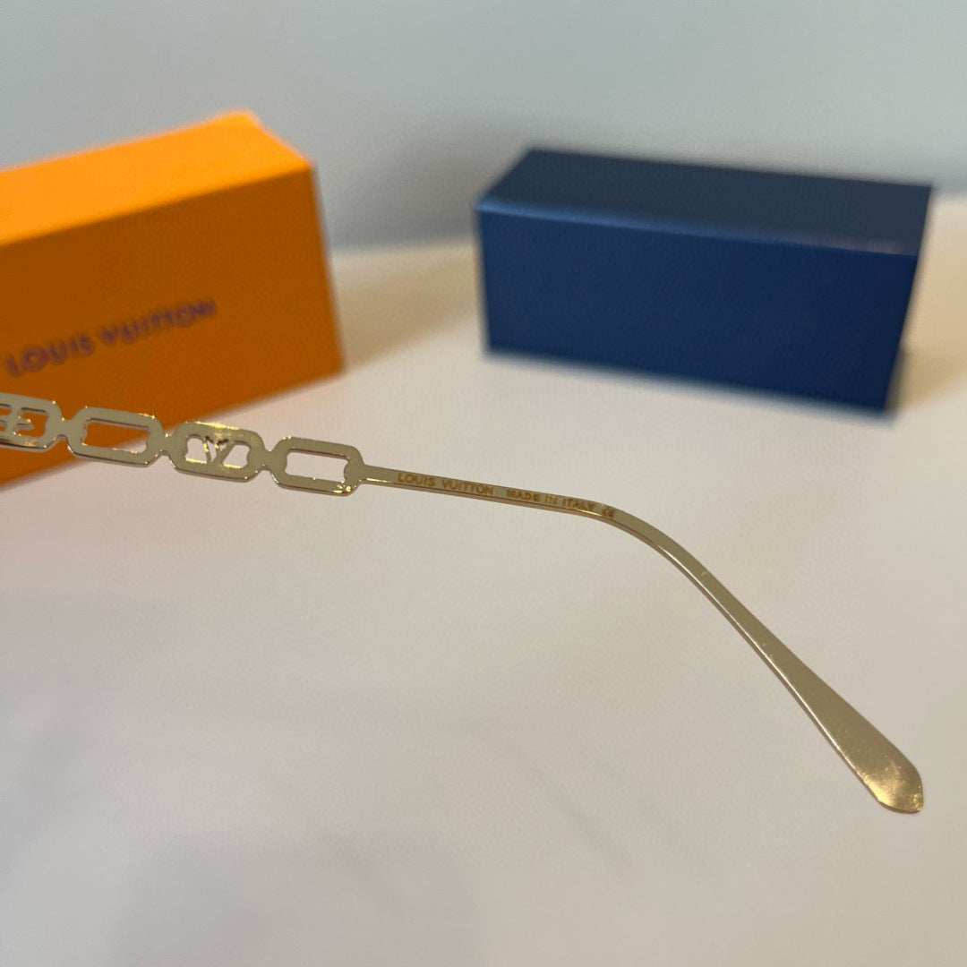 Louis Vuitton Metal Aviator Gold Lens Sunglasses for Men & Women - 464730 - detail image 10