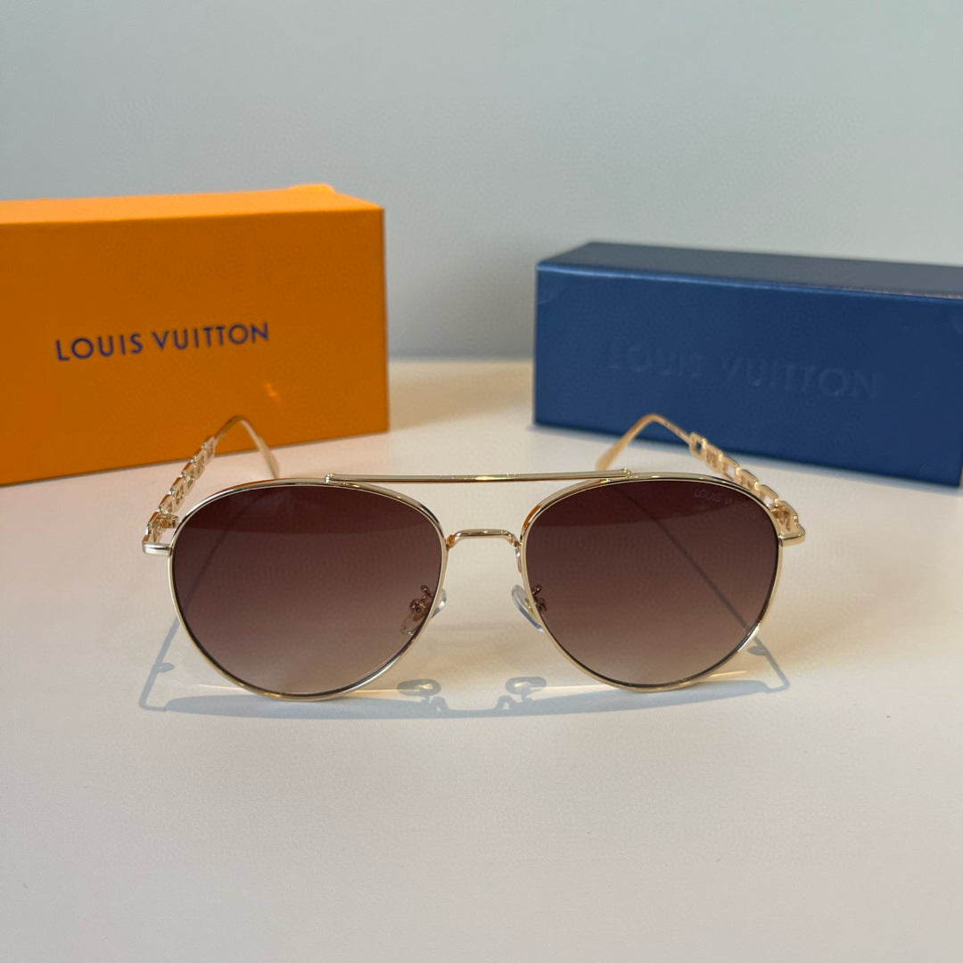 Louis Vuitton Metal Aviator Brown Lens Sunglasses for Men & Women - 464731 - detail image 2